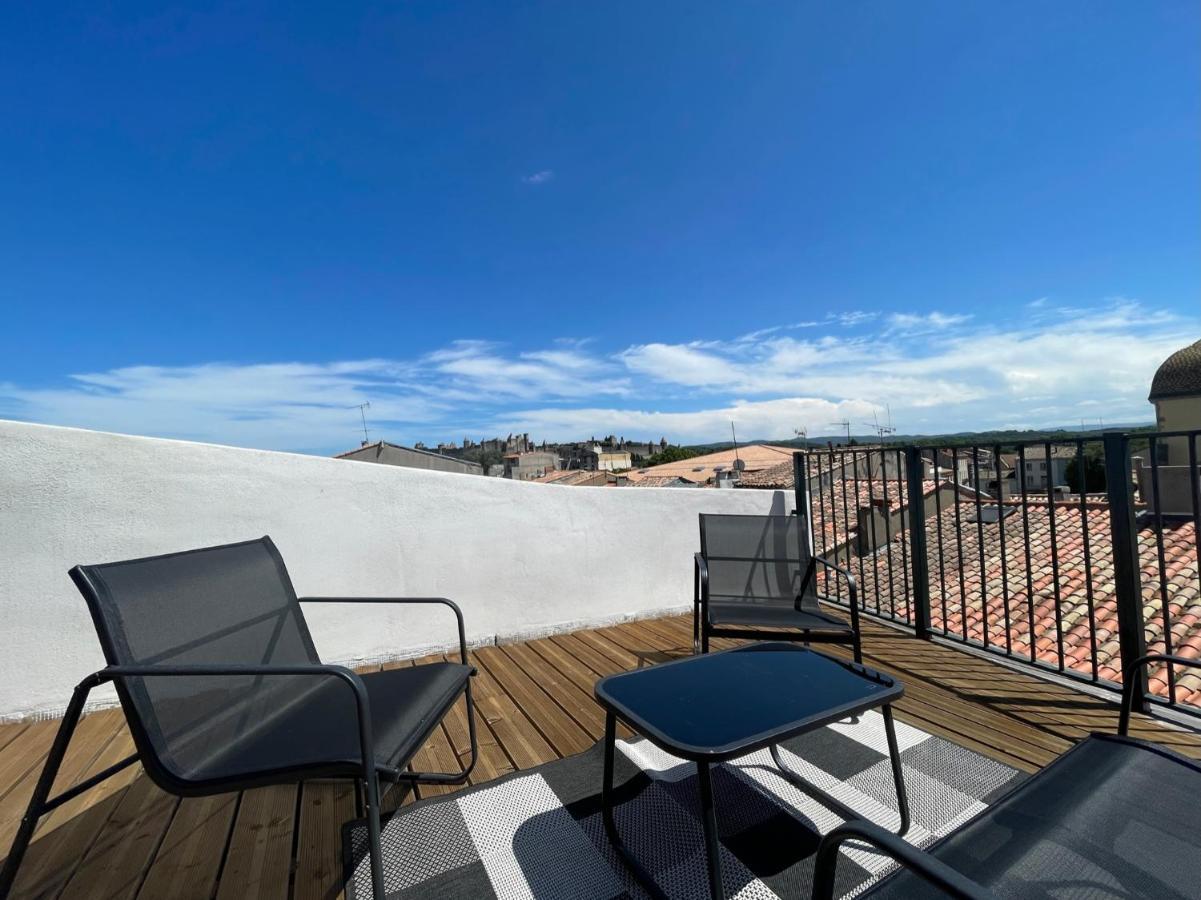 Rooftop N°38 - Rooms Et Studios - Vue Cite Medievale Carcassonne Exterior photo